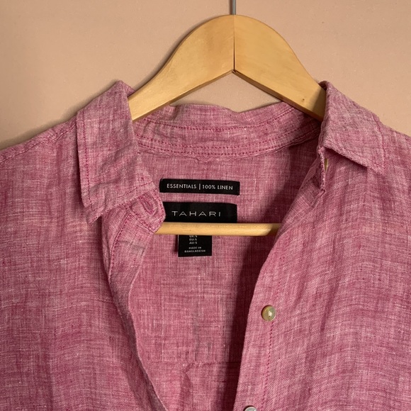 ‘TAHARI’ PINK LINEN BLOUSE!! - Picture 6 of 7